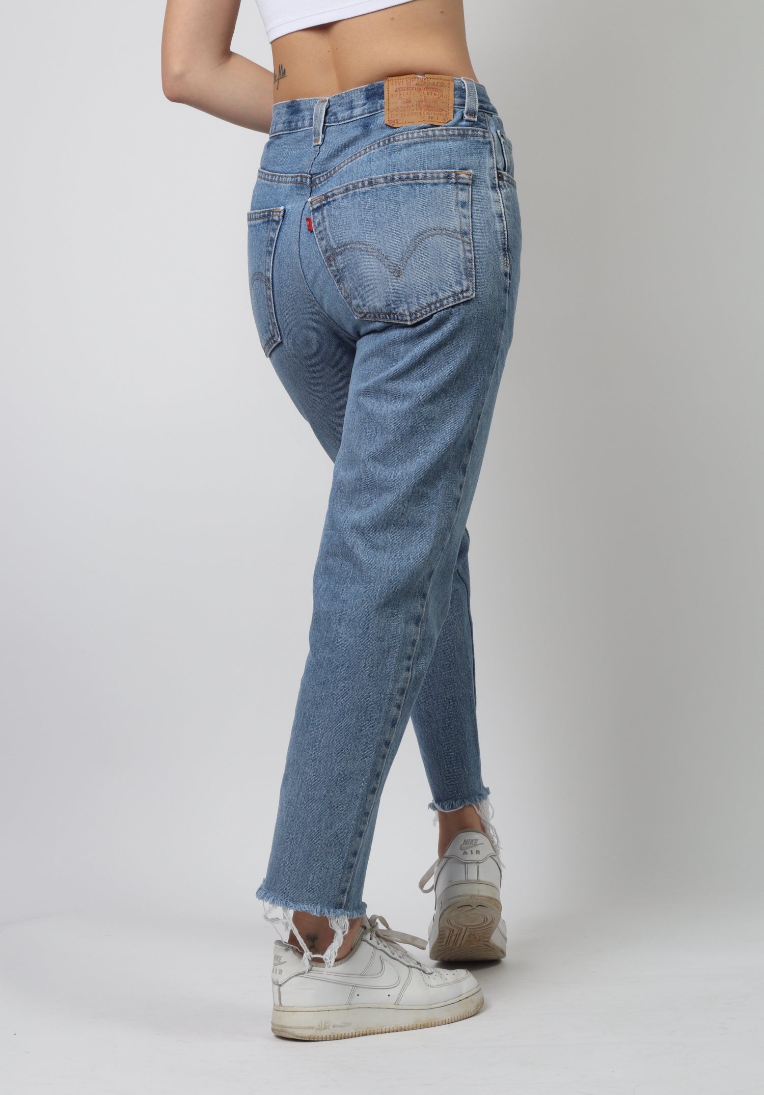 W26', Levi's Pale Wash Vintage Straight Leg Jeans, Sz 8 Aus