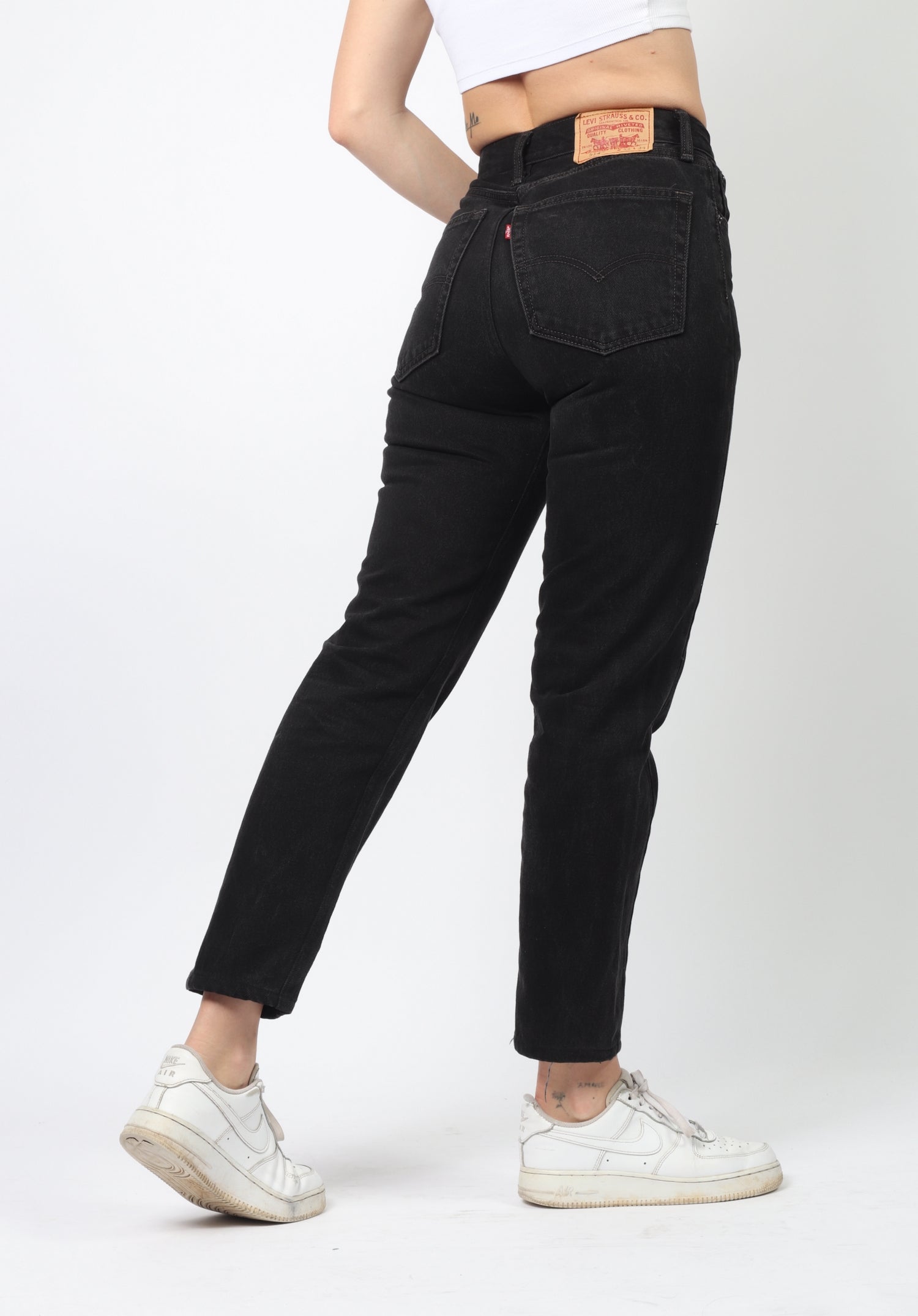 Black Vintage Levi's Boyfriend Jeans, 31’ 12-14 Aus