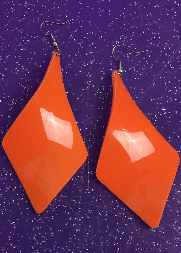 Orange 80's Earrings