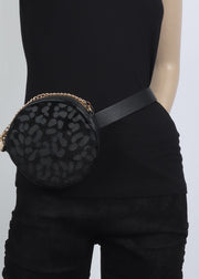 Black Belt/Shoulder Leopard Bag
