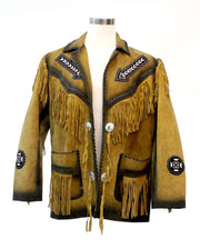 Fringed Suede Western Cowboy Jacket / Conchos/ Fashion Collectors Item