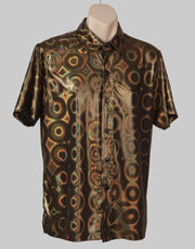 Psychedelic Party Shirt / Gold Disco / Gift for Him / Bachelor / Funny Parties / Performer / Unisex / Festival / Bucks Night / Sexy / Size M