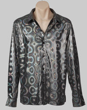 Psychedelic Party Shirt / Silver Disco / Gift for Him / Bachelor / Funny Parties / Performer / Unisex / Festival / Bucks Night / Size M