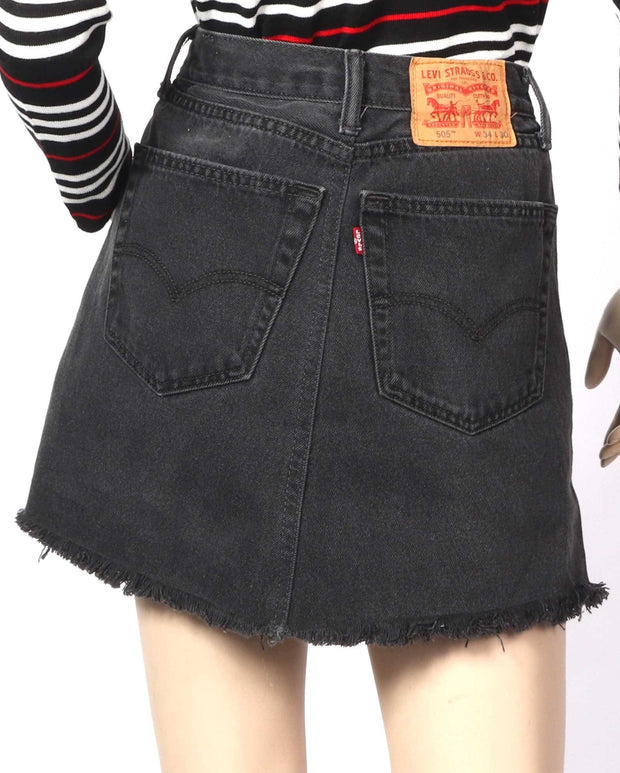 Levis Black Denim Mini Skirt