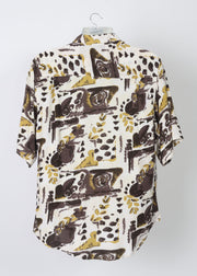 90's Painterly Patterned Vintage Men's Shirt