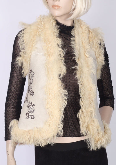 1970's Shearling Embroidered Vest