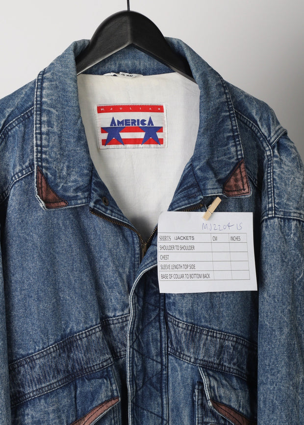 80's Oversized Stonewash Denim Jacket, M Julien America