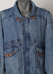 80's Oversized Stonewash Denim Jacket, M Julien America