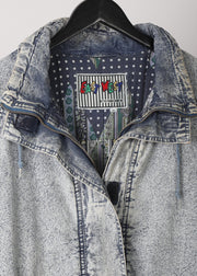 80's Oversized Stonewash Denim Coat, East West