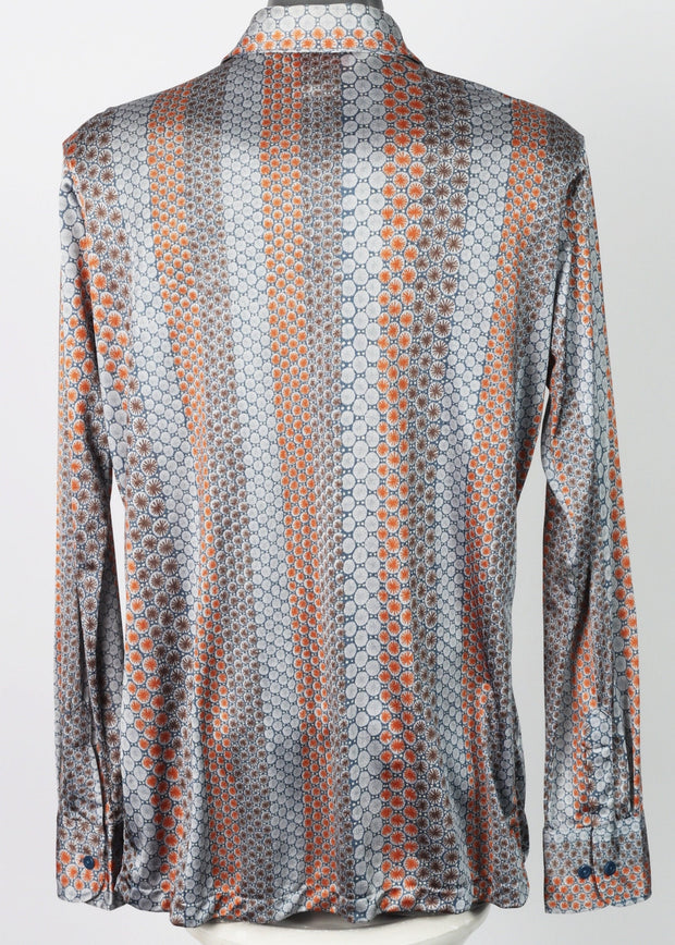 Huck-A-Poo Body Shirt, Orange & Blue Grey