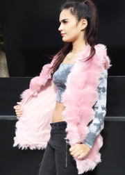 Fairy Floss Pink Faux Fur Vest