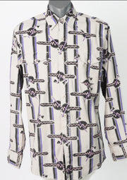 Wrangler Vintage Western Shirt, Geometric Pattern