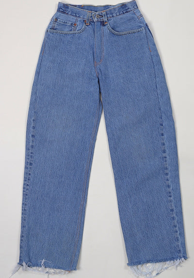 LEE Womens Comfort Fit Low Waist Straight Jeans W26 L32 Black Cotton, Vintage & Second-Hand Clothing Online