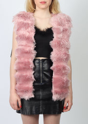 Fairy Floss Pink Faux Fur Vest