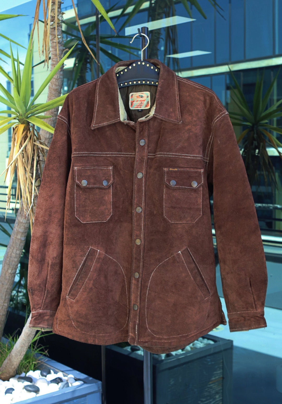 Vintage suède leather jacket トラッカージャケット