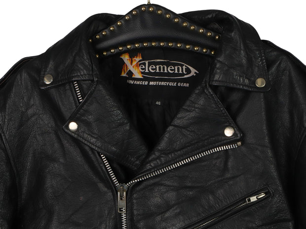 XElement Vintage Leather Motorcycle Jacket/Size XL