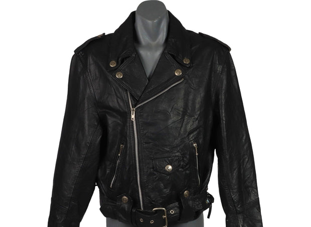 Vaughan Richards Vintage Leather Motorcycle Jacket / Renegade / Size XL